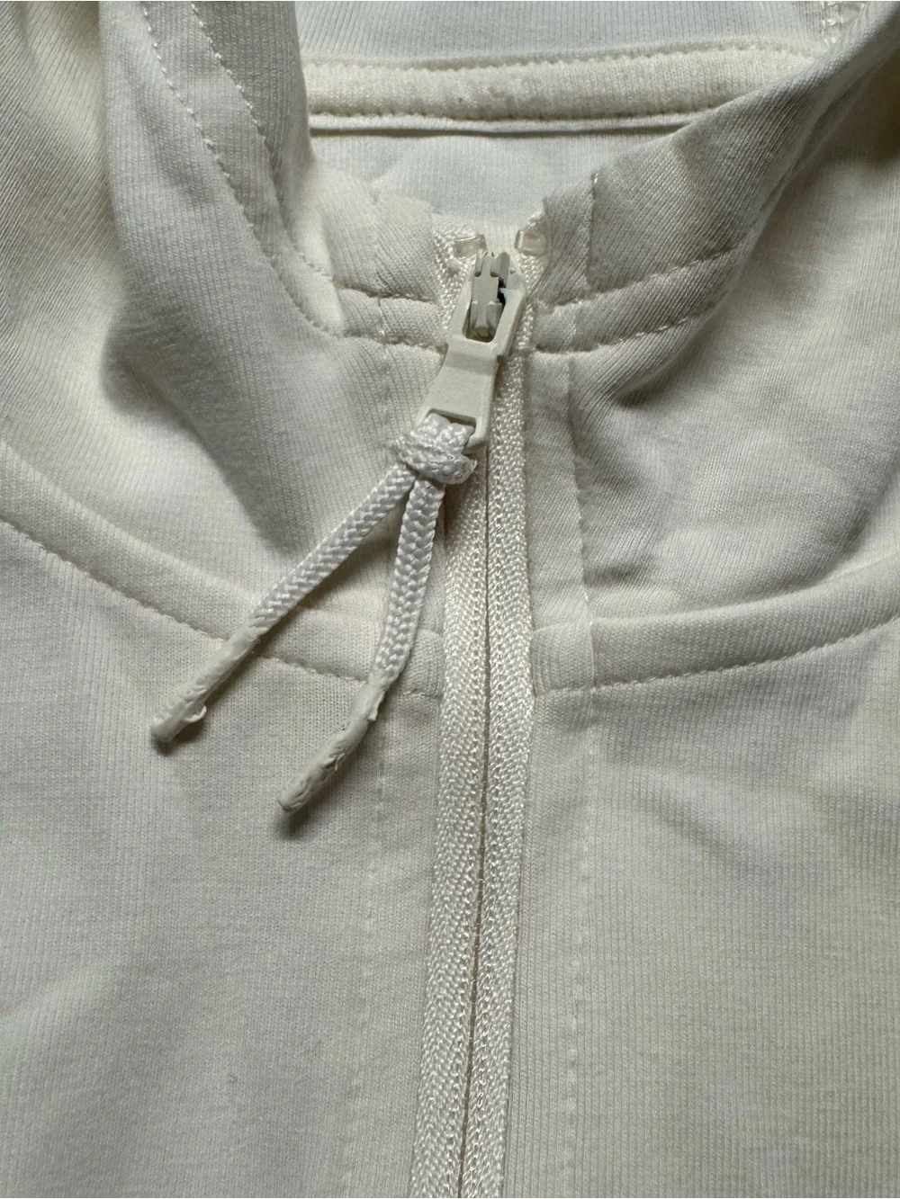 Old Navy Active Dynamic Fleece White Zip Up Hoodie Girls Size L 10-12